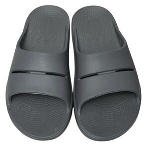 OOFOS OOahh Slide Sandals Gray Men 7 Women 9 EU 40 Recovery Comfort
